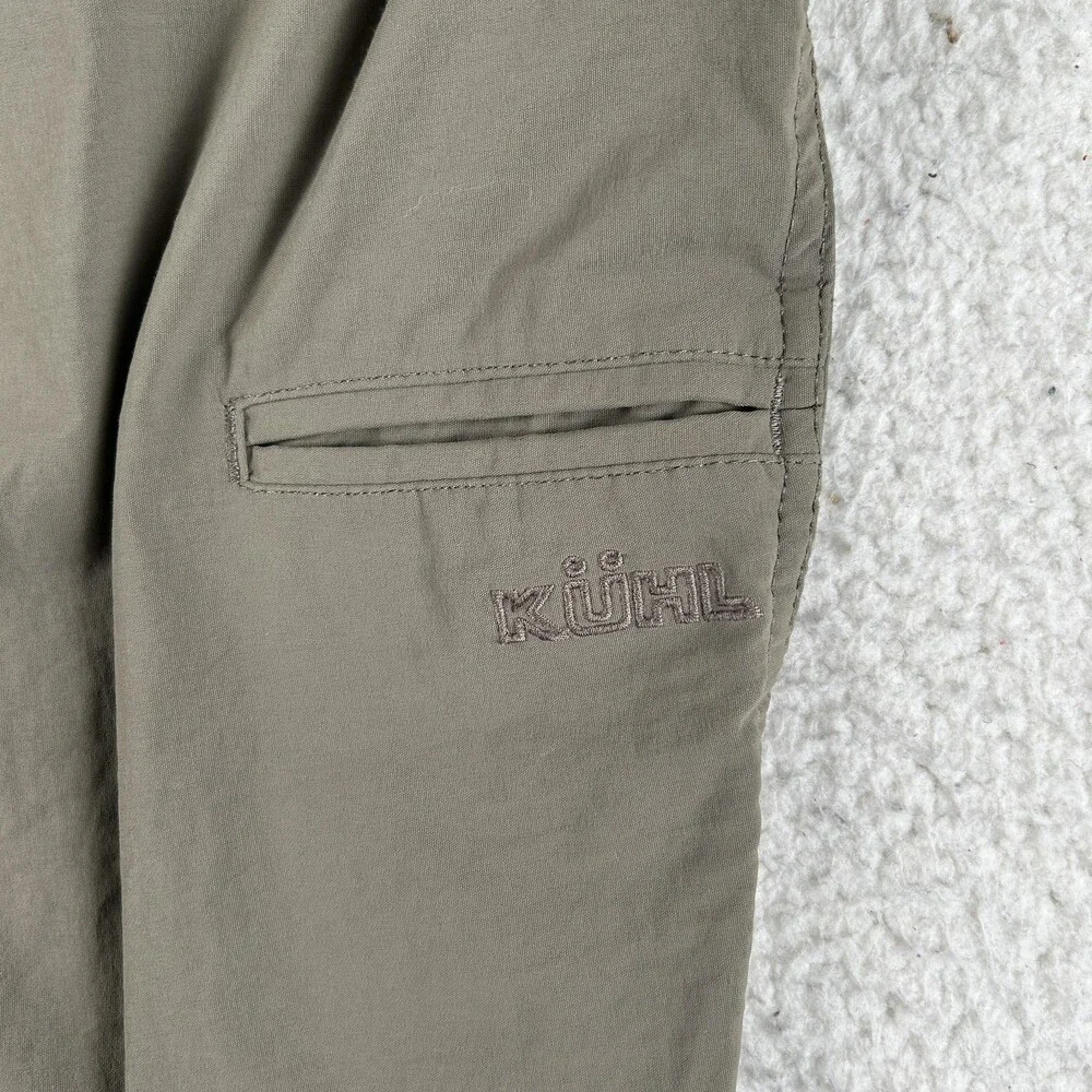 Kuhl Pants Mens 35x29 Slax Stretch Lightweight Hiking Outdoor Zip Pocket Khakis